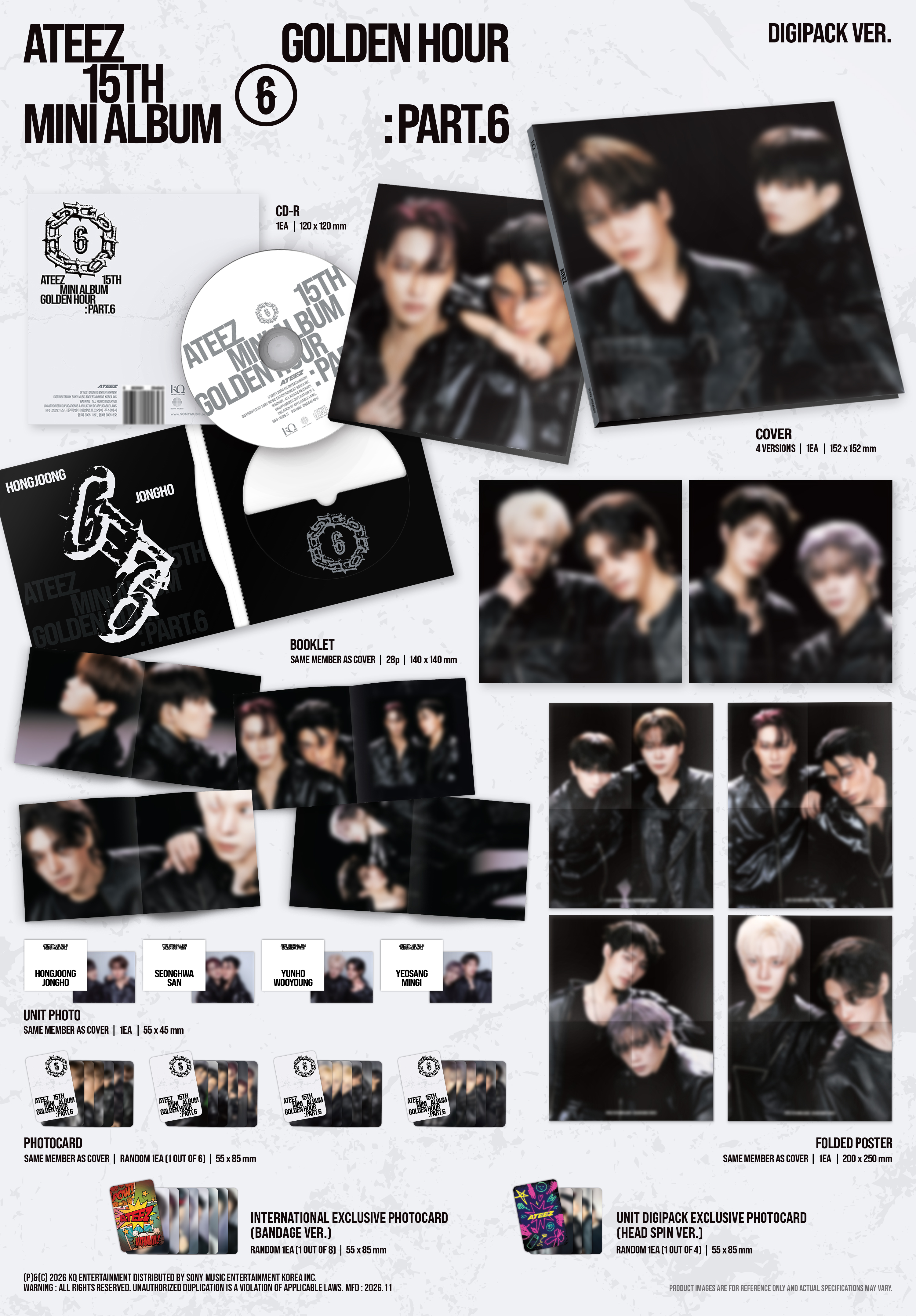 ATEEZ GOLDEN HOUR Digipack Unit